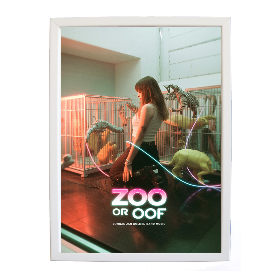 Longan Jar Golden Band Music – Soundwave Wall Print – wall art print – Zoo or Oof – pulsing EDM, electronic, dance – Music Stag