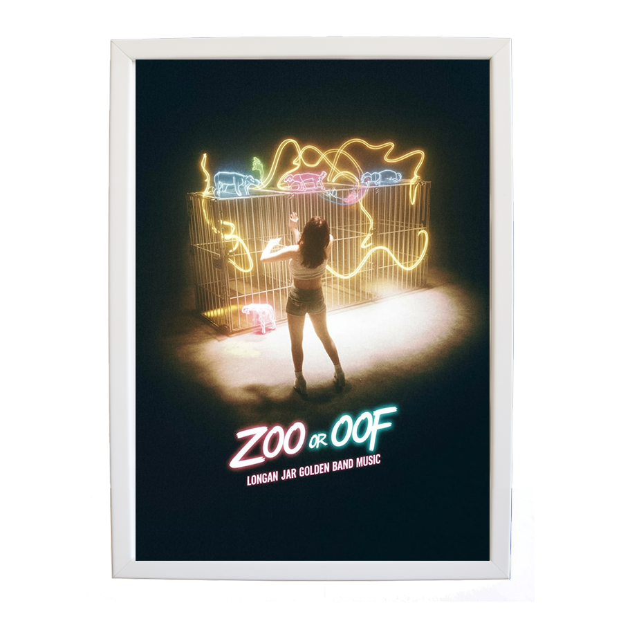 Longan Jar Golden Band Music – Music Illustration Print – wall art print – Zoo or Oof – pulsing EDM, electronic, dance – Music Stag