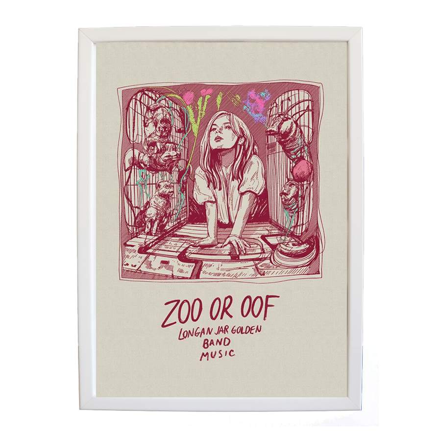 Longan Jar Golden Band Music – Musician Wall Art – wall art print – Zoo or Oof – pulsing EDM, electronic, dance – Music Stag