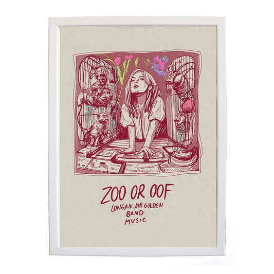 Longan Jar Golden Band Music – Musician Wall Art – wall art print – Zoo or Oof – pulsing EDM, electronic, dance – Music Stag