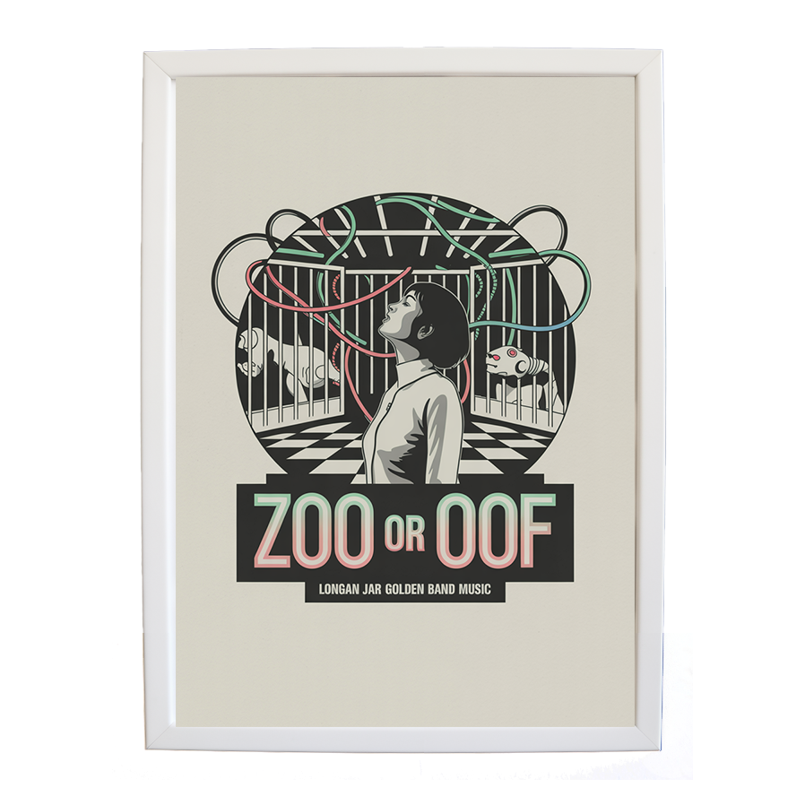 Longan Jar Golden Band Music – Music Album Poster – wall art print – Zoo or Oof – pulsing EDM, electronic, dance – Music Stag