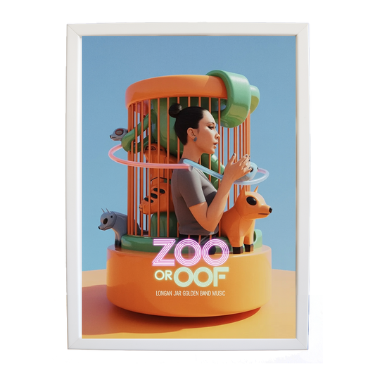 Longan Jar Golden Band Music – Musician Wall Art – wall art print – Zoo or Oof – pulsing EDM, electronic, dance – Music Stag