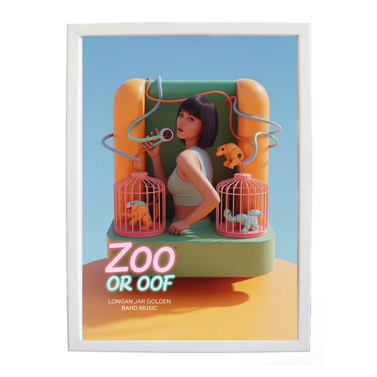 Longan Jar Golden Band Music – Music Artwork for Home – wall art print – Zoo or Oof – pulsing EDM, electronic, dance – Music Stag