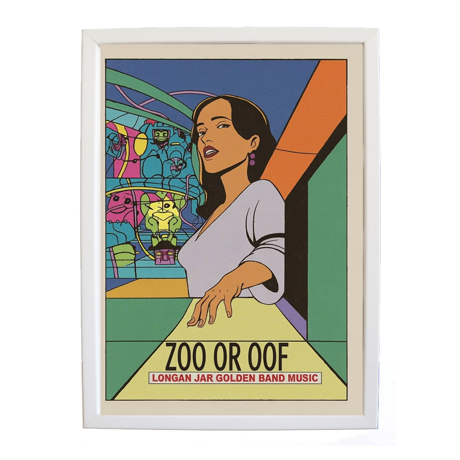 Longan Jar Golden Band Music – Music Art Poster – wall art print – Zoo or Oof – pulsing EDM, electronic, dance – Music Stag