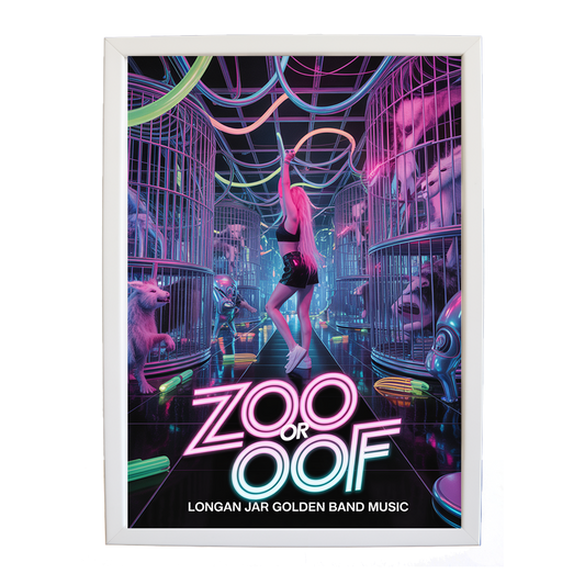 Longan Jar Golden Band Music – Contemporary Music Wall Art – wall art print – Zoo or Oof – pulsing EDM, electronic, dance – Music Stag