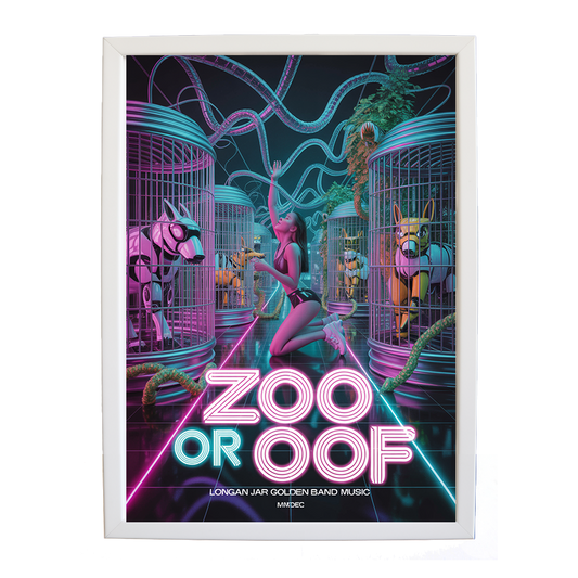 Longan Jar Golden Band Music – Creative Music Art Poster – wall art print – Zoo or Oof – pulsing EDM, electronic, dance – Music Stag