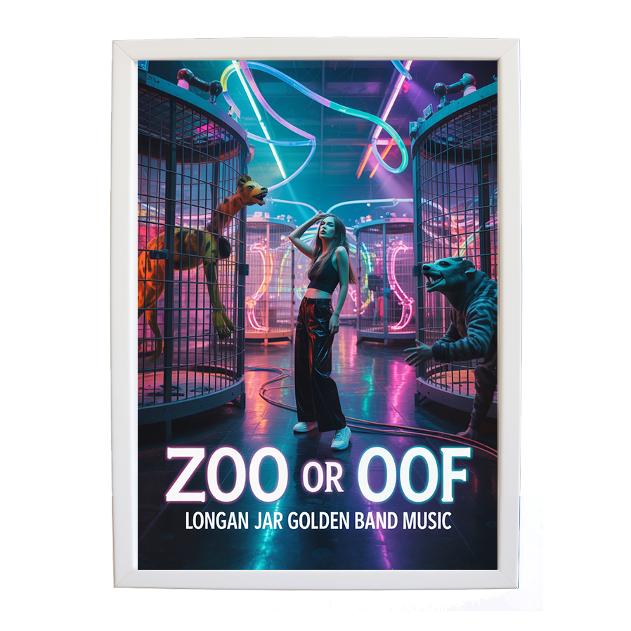 Longan Jar Golden Band Music – Soundwave Wall Print – wall art print – Zoo or Oof – pulsing EDM, electronic, dance – Music Stag