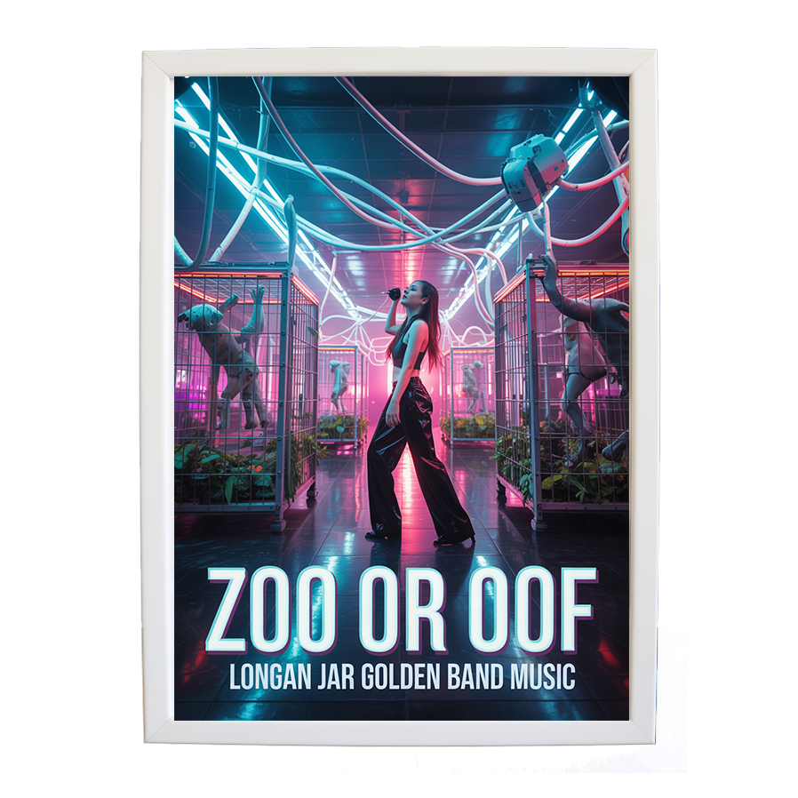 Longan Jar Golden Band Music – Wall Art Print – wall art print – Zoo or Oof – pulsing EDM, electronic, dance – Music Stag