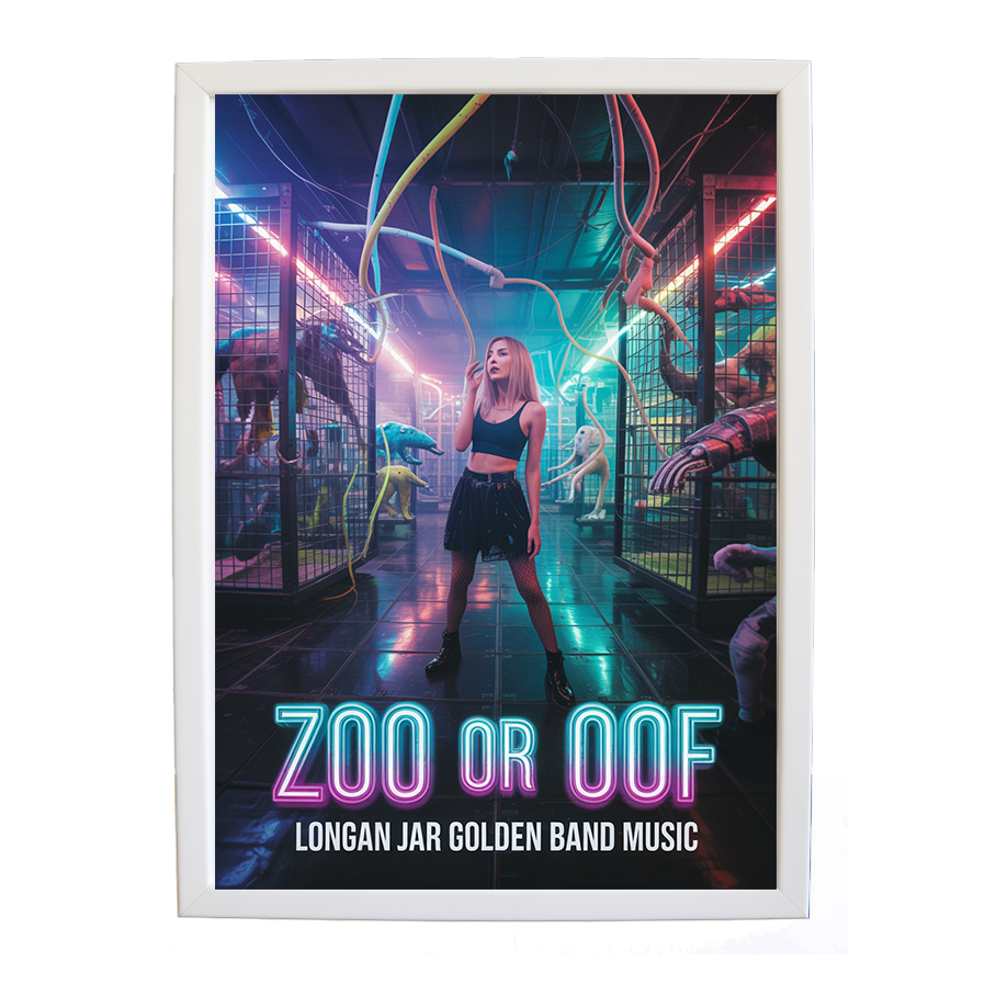 Longan Jar Golden Band Music – Creative Music Art Poster – wall art print – Zoo or Oof – pulsing EDM, electronic, dance – Music Stag