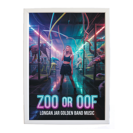 Longan Jar Golden Band Music – Creative Music Art Poster – wall art print – Zoo or Oof – pulsing EDM, electronic, dance – Music Stag