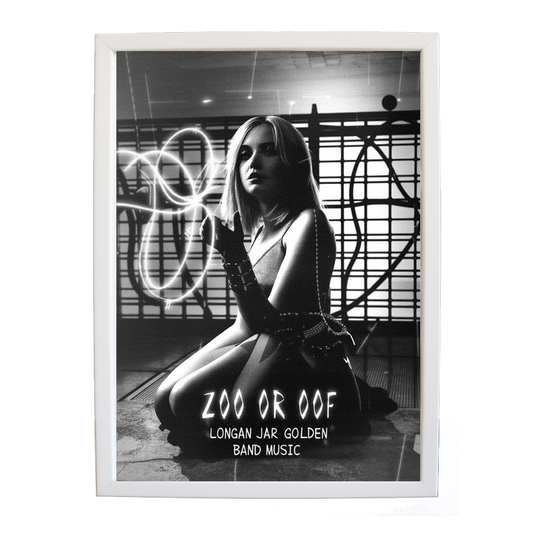 Longan Jar Golden Band Music – Minimalist Music Poster – wall art print – Zoo or Oof – pulsing EDM, electronic, dance – Music Stag