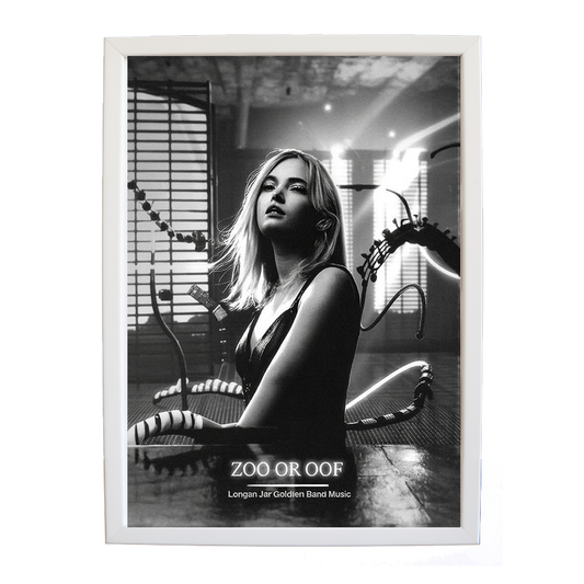 Longan Jar Golden Band Music – Music Lover Wall Print – wall art print – Zoo or Oof – pulsing EDM, electronic, dance – Music Stag