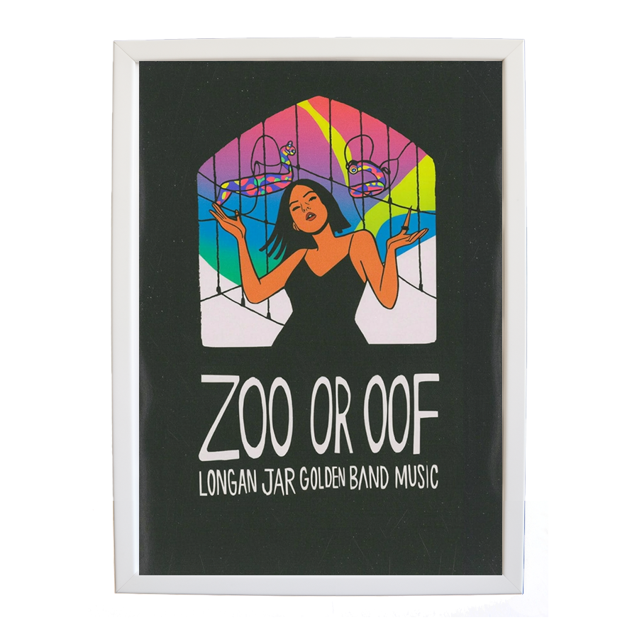 Longan Jar Golden Band Music – Soundwave Wall Print – wall art print – Zoo or Oof – pulsing EDM, electronic, dance – Music Stag