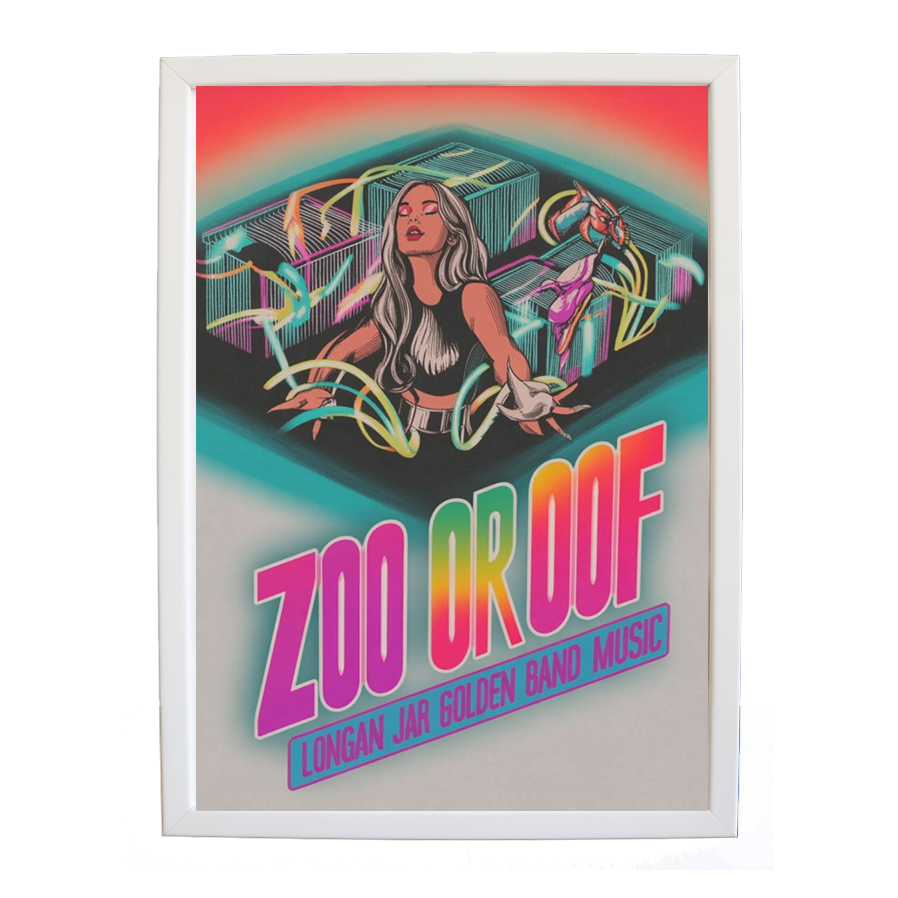 Longan Jar Golden Band Music – Music Lover Wall Print – wall art print – Zoo or Oof – pulsing EDM, electronic, dance – Music Stag