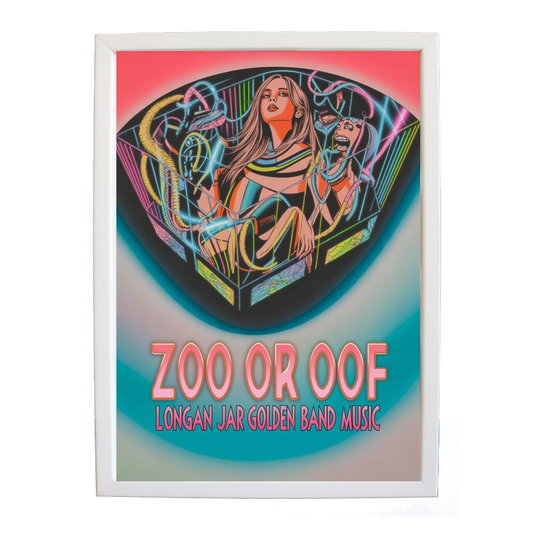 Longan Jar Golden Band Music – Wall Art Print – wall art print – Zoo or Oof – pulsing EDM, electronic, dance – Music Stag