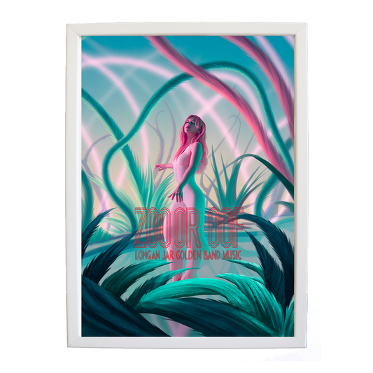 Longan Jar Golden Band Music – Music Art Print – wall art print – Zoo or Oof – pulsing EDM, electronic, dance – Music Stag