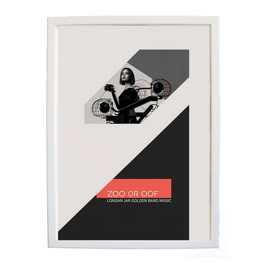 Longan Jar Golden Band Music – Minimalist Music Poster – wall art print – Zoo or Oof – pulsing EDM, electronic, dance – Music Stag