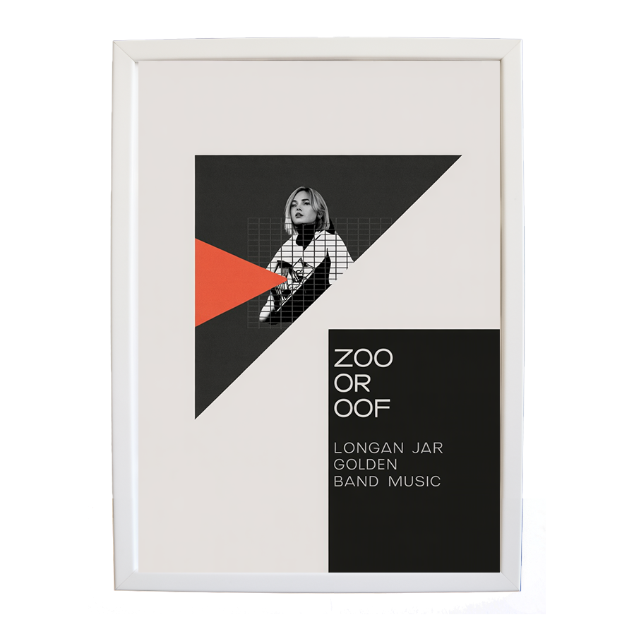 Longan Jar Golden Band Music – Artistic Music Wall Decor – wall art print – Zoo or Oof – pulsing EDM, electronic, dance – Music Stag