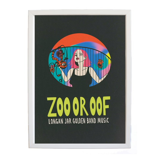 Longan Jar Golden Band Music – Music Culture Poster – wall art print – Zoo or Oof – pulsing EDM, electronic, dance – Music Stag