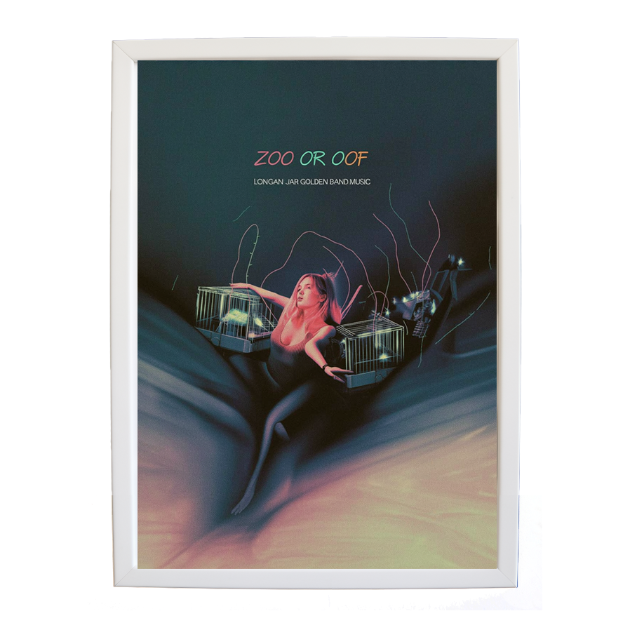 Longan Jar Golden Band Music – Inspirational Music Quote Art – wall art print – Zoo or Oof – pulsing EDM, electronic, dance – Music Stag