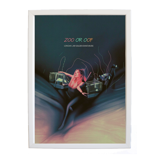 Longan Jar Golden Band Music – Inspirational Music Quote Art – wall art print – Zoo or Oof – pulsing EDM, electronic, dance – Music Stag