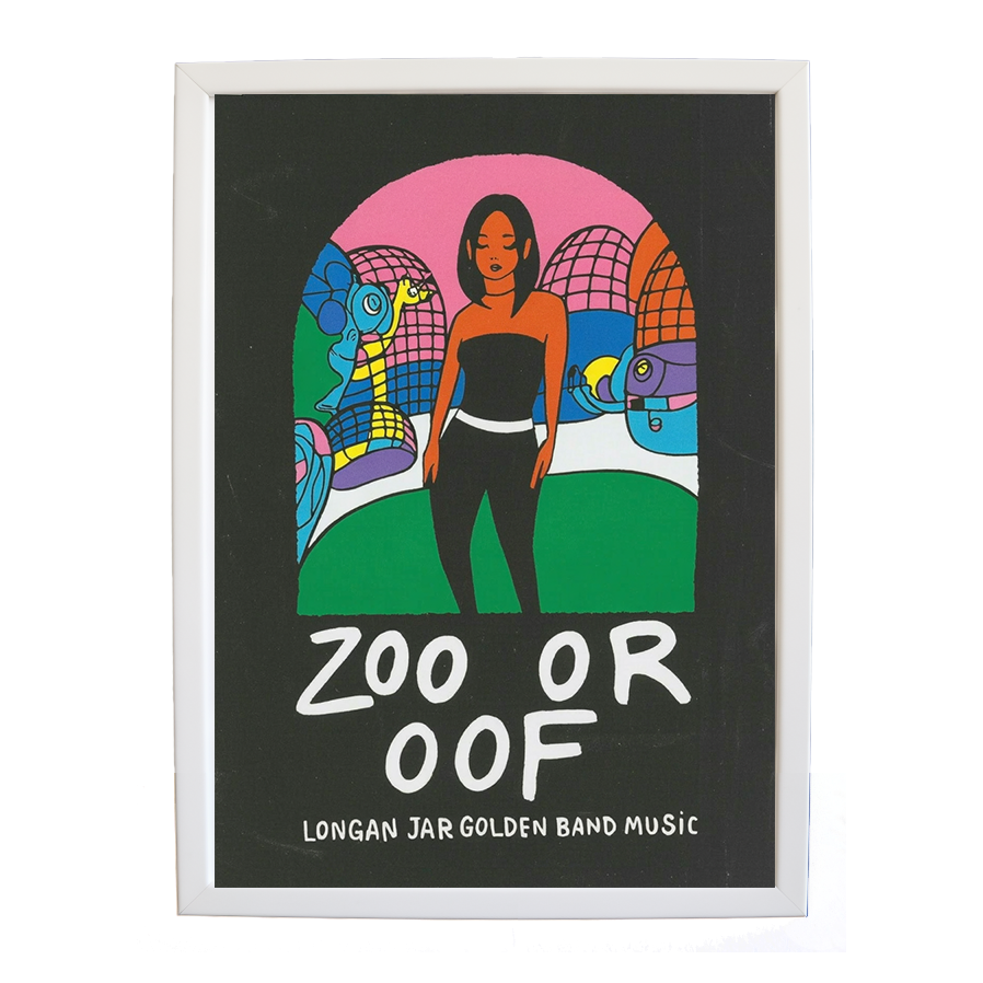 Longan Jar Golden Band Music – Song Inspired Art Print – wall art print – Zoo or Oof – pulsing EDM, electronic, dance – Music Stag