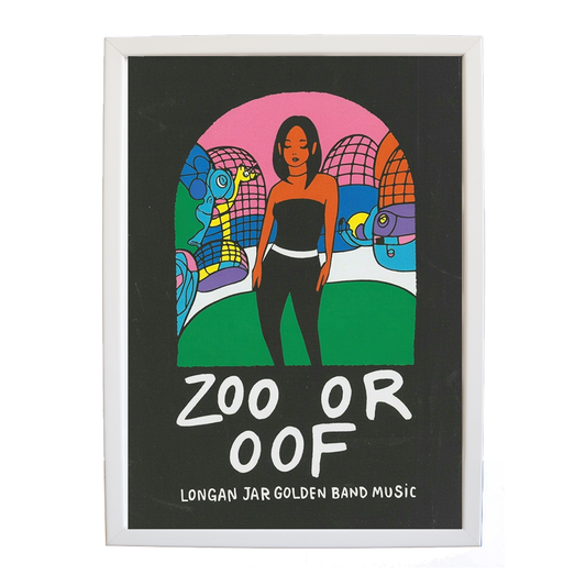 Longan Jar Golden Band Music – Song Inspired Art Print – wall art print – Zoo or Oof – pulsing EDM, electronic, dance – Music Stag