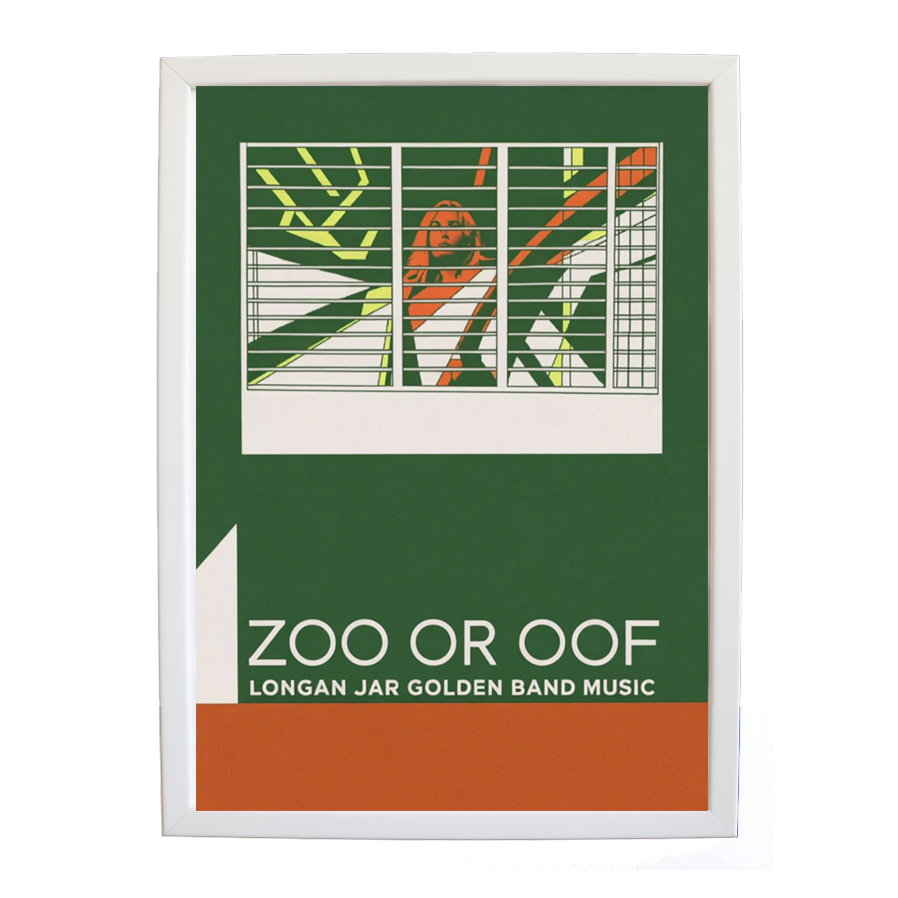 Longan Jar Golden Band Music – Music Inspired Artwork – wall art print – Zoo or Oof – pulsing EDM, electronic, dance – Music Stag