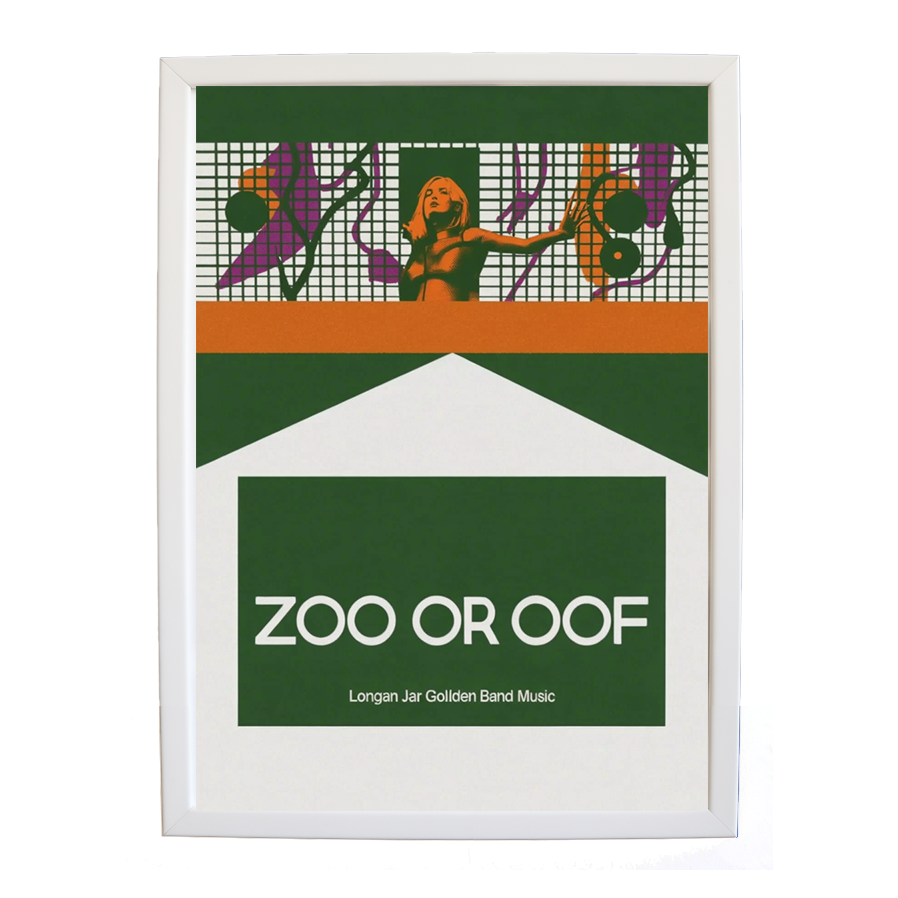 Longan Jar Golden Band Music – Song Art Print – wall art print – Zoo or Oof – pulsing EDM, electronic, dance – Music Stag