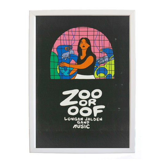 Longan Jar Golden Band Music – Music Poster – wall art print – Zoo or Oof – pulsing EDM, electronic, dance – Music Stag