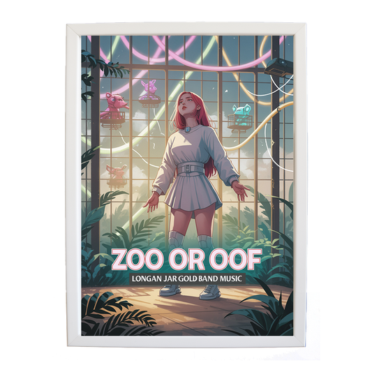 Longan Jar Golden Band Music – Music Album Poster – wall art print – Zoo or Oof – pulsing EDM, electronic, dance – Music Stag