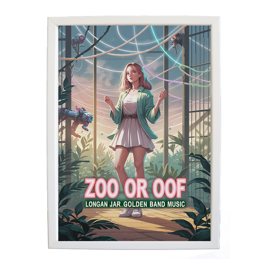 Longan Jar Golden Band Music – Artistic Music Wall Decor – wall art print – Zoo or Oof – pulsing EDM, electronic, dance – Music Stag