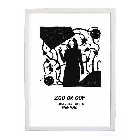 Longan Jar Golden Band Music – Music Decor Print – wall art print – Zoo or Oof – pulsing EDM, electronic, dance – Music Stag