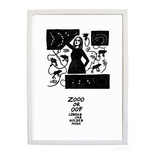 Longan Jar Golden Band Music – Music Decor Print – wall art print – Zoo or Oof – pulsing EDM, electronic, dance – Music Stag