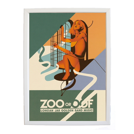 Longan Jar Golden Band Music – Music Wall Art Print – wall art print – Zoo or Oof – pulsing EDM, electronic, dance – Music Stag