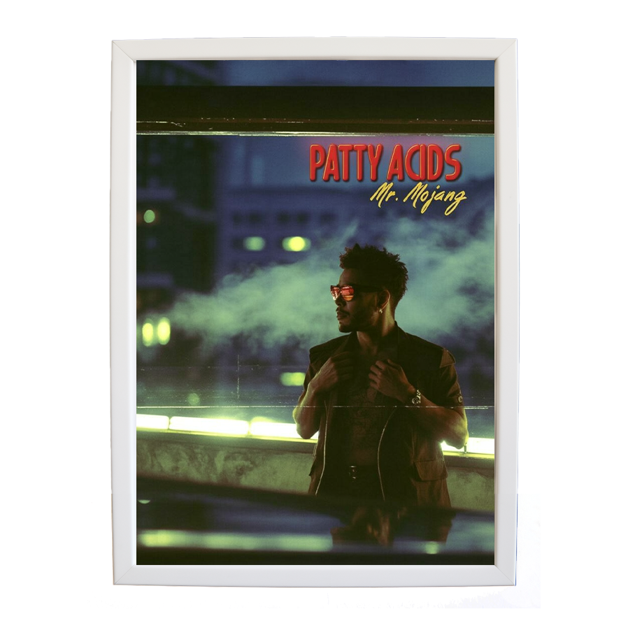 Mr Mojang – Music Wall Art Print – wall art print – Patty Acids – Dark Pop / R&B. electronic, ambient pop, cinematic
inspired by The Weeknd – Music Stag