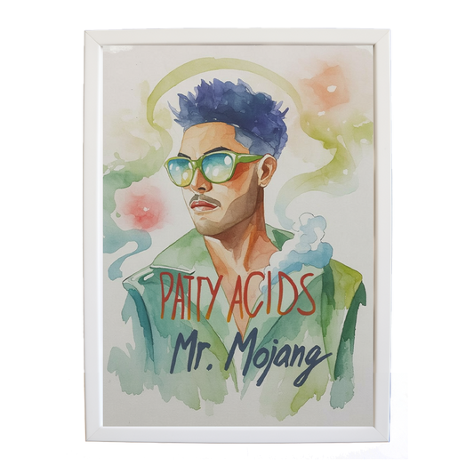 Mr Mojang – Art Music Print – wall art print – Patty Acids – Dark Pop / R&B. electronic, ambient pop, cinematic
inspired by The Weeknd – Music Stag