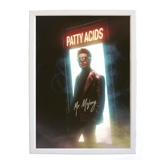Mr Mojang – Song Wall Art Print – wall art print – Patty Acids – Dark Pop / R&B. electronic, ambient pop, cinematic
inspired by The Weeknd – Music Stag