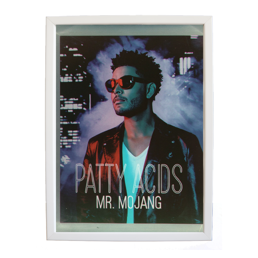 Mr Mojang – Music Lover Wall Print – wall art print – Patty Acids – Dark Pop / R&B. electronic, ambient pop, cinematic
inspired by The Weeknd – Music Stag