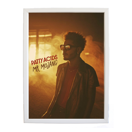 Mr Mojang – Music Theme Poster – wall art print – Patty Acids – Dark Pop / R&B. electronic, ambient pop, cinematic
inspired by The Weeknd – Music Stag