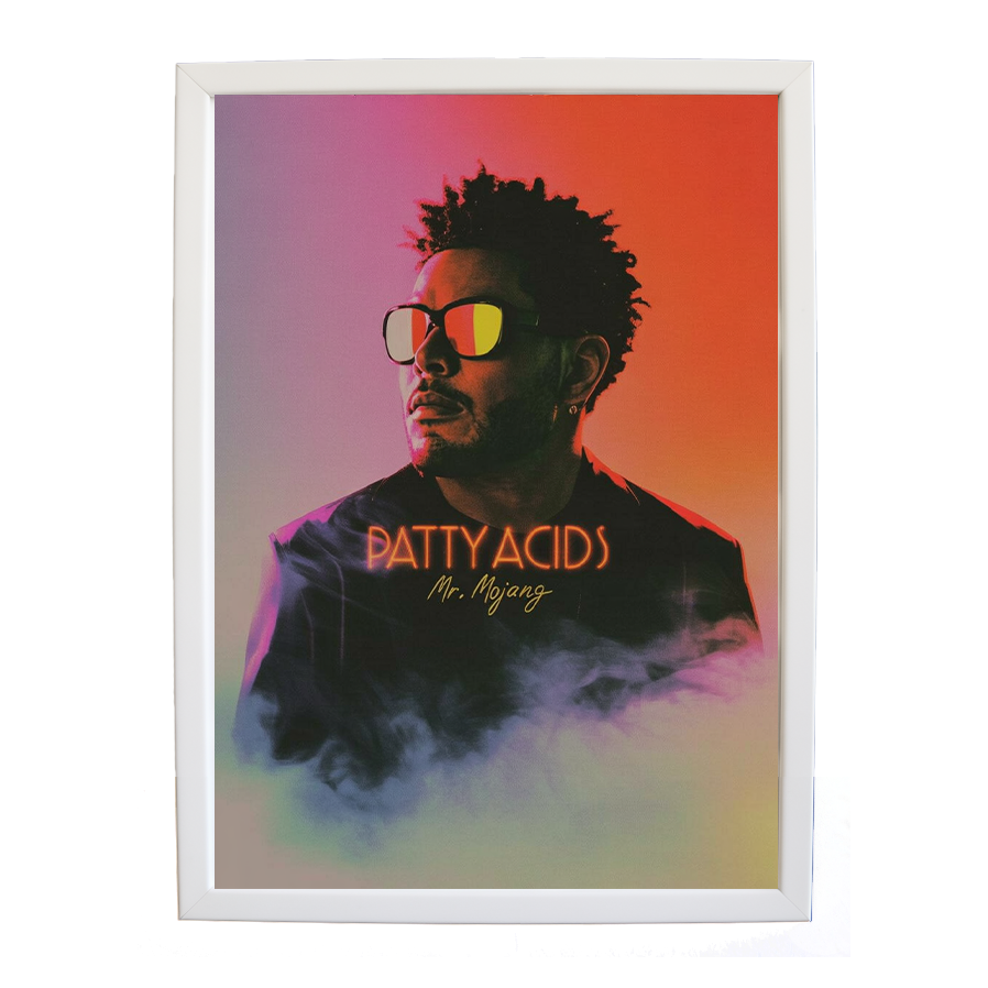 Mr Mojang – Album Art Print – wall art print – Patty Acids – Dark Pop / R&B. electronic, ambient pop, cinematic
inspired by The Weeknd – Music Stag