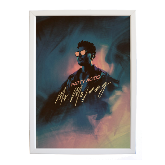 Mr Mojang – Music Theme Poster – wall art print – Patty Acids – Dark Pop / R&B. electronic, ambient pop, cinematic
inspired by The Weeknd – Music Stag