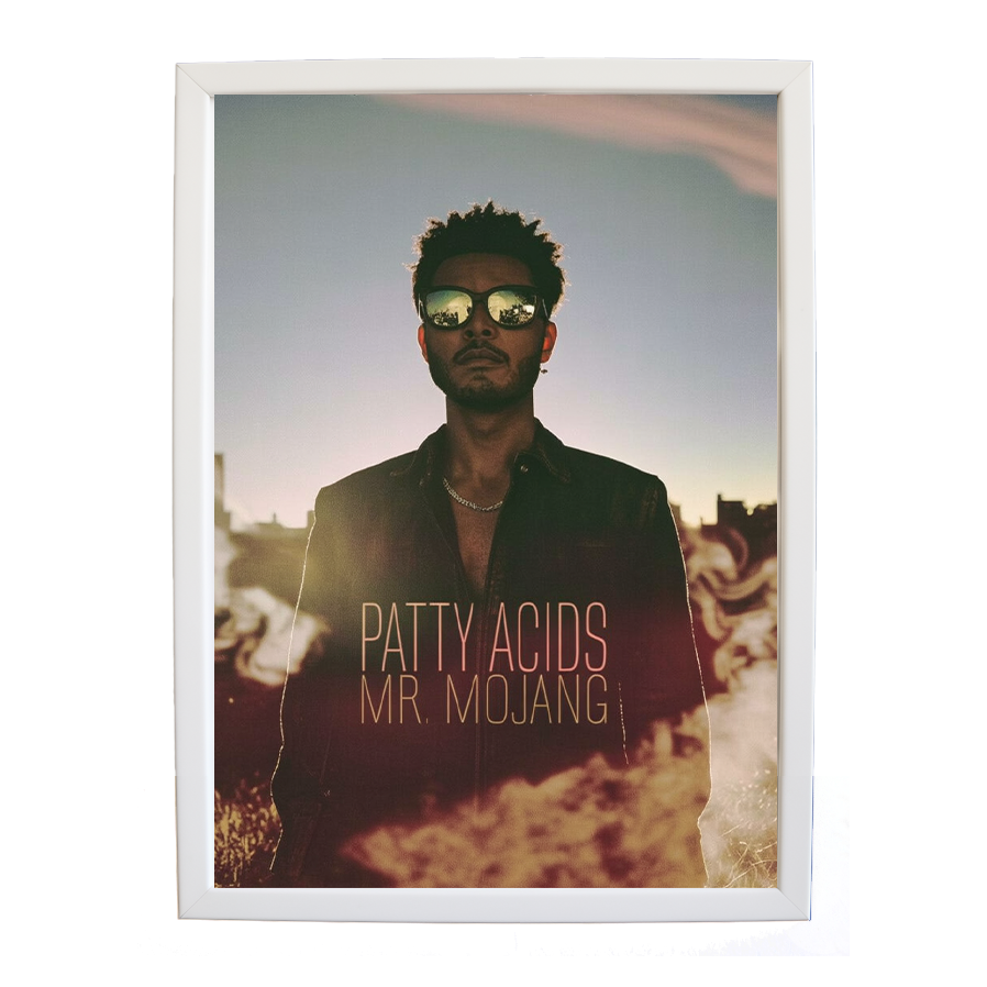 Mr Mojang – Music Art Poster – wall art print – Patty Acids – Dark Pop / R&B. electronic, ambient pop, cinematic
inspired by The Weeknd – Music Stag