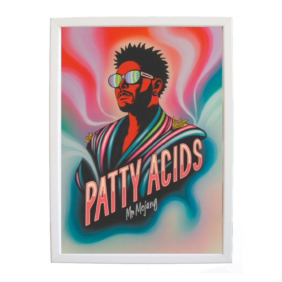 Mr Mojang – Home Music Decor Print – wall art print – Patty Acids – Dark Pop / R&B. electronic, ambient pop, cinematic
inspired by The Weeknd – Music Stag