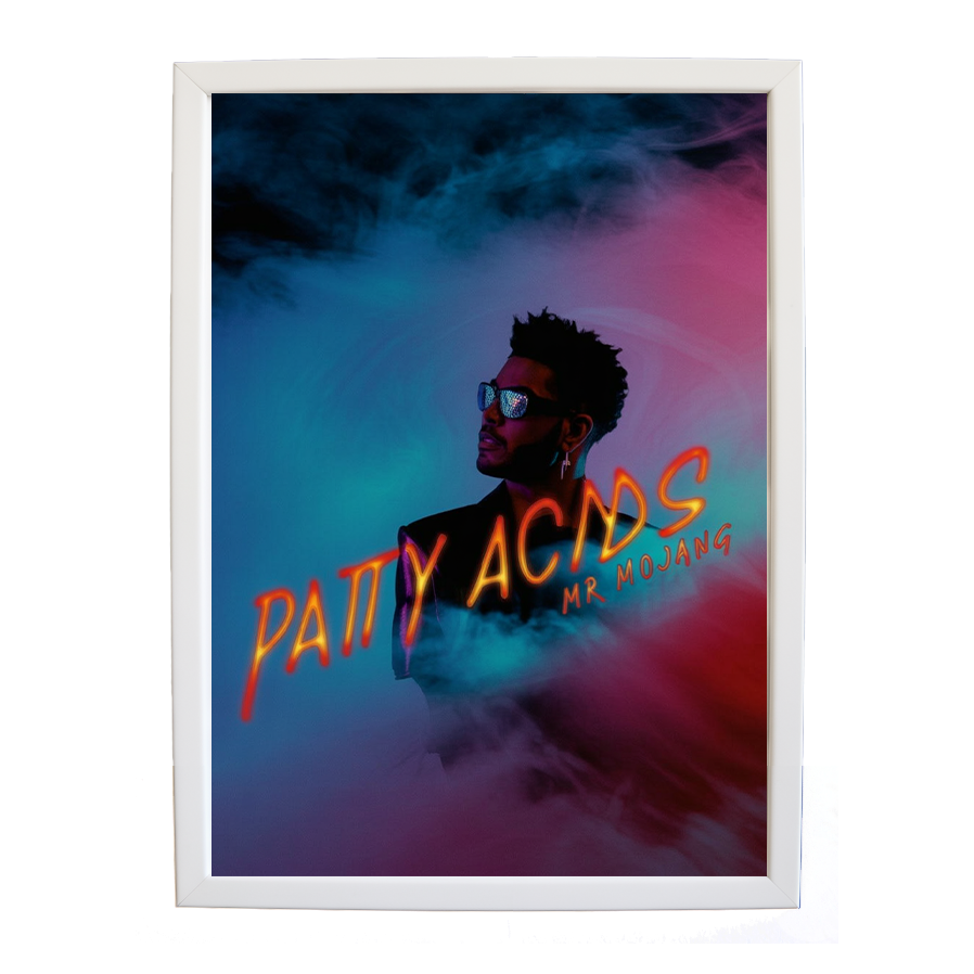 Mr Mojang – Modern Music Poster – wall art print – Patty Acids – Dark Pop / R&B. electronic, ambient pop, cinematic
inspired by The Weeknd – Music Stag