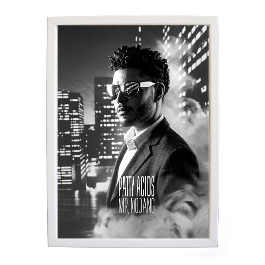 Mr Mojang – Music Room Wall Art – wall art print – Patty Acids – Dark Pop / R&B. electronic, ambient pop, cinematic
inspired by The Weeknd – Music Stag