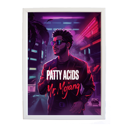 Mr Mojang – Album Art Print – wall art print – Patty Acids – Dark Pop / R&B. electronic, ambient pop, cinematic
inspired by The Weeknd – Music Stag