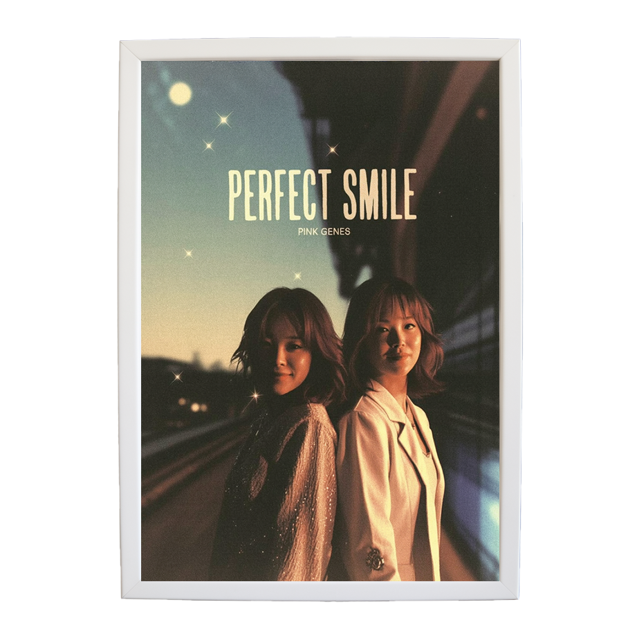 Pink Genes – Music Artwork for Home – wall art print – Perfect Smile – k-pop, dance-pop and electronic female duo – Music Stag