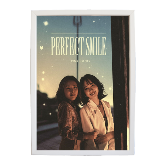 Pink Genes – Modern Wall Art for Music Lovers – wall art print – Perfect Smile – k-pop, dance-pop and electronic female duo – Music Stag
