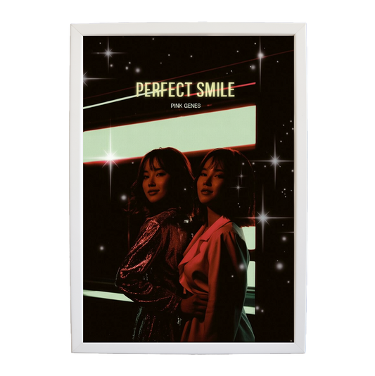 Pink Genes – Music Art Poster – wall art print – Perfect Smile – k-pop, dance-pop and electronic female duo – Music Stag